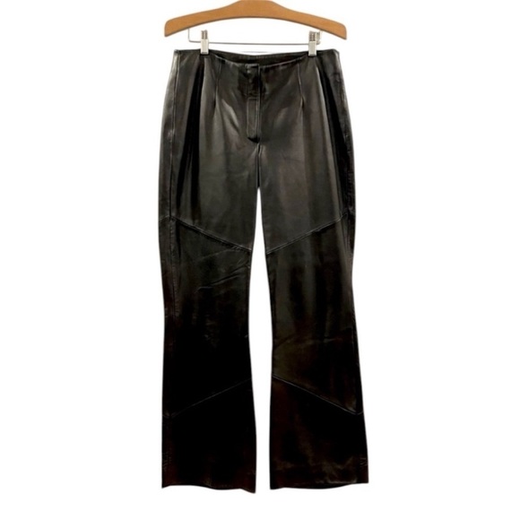 Vintage Wilson Leather Pelle Studio Flare Leg Pants Size 6 - Picture 1 of 9